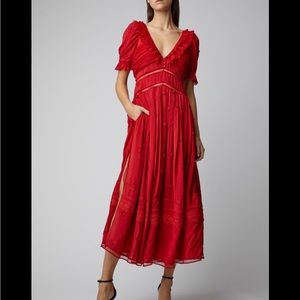 Self portrait plumetis midi dress